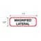 Nevs Position Labels - Magnified Lateral 1/2" x 1-1/2" White w/Red & Black XP-353 - alternate 2